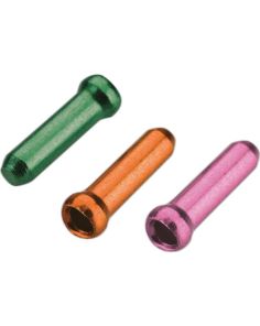 JAGWIRE Cable Tips, Fits 1.8mm Cables & Smaller  / Cash Green & Tango Orange & Pink