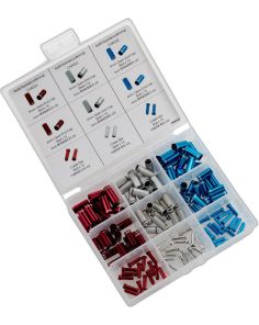 JAGWIRE End Cap Combo Kit - Red / Silver / Blue