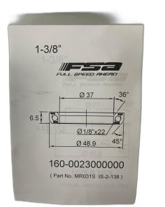 FSA 1-3/8" Headset Bearing |37*48.9*H6.5|36°x 45°|ACB MR031S-Stainless