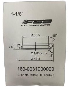 FSA 1-1/8" Headset Bearing |30.5*41.8*H7.5|45° x 45°|ACB MR155 (TH-870|DJ)