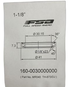 FSA 1-1/8" Headset Bearing |30.15*41*H7.3|36°x 45°|ACB MR040 (TH-873|DJ)