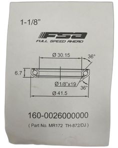 FSA 1-1/8" Headset Bearing |30.15*41.5*H6.7|36°x 36°|ACB MR172 (TH-872|DJ)