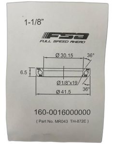 FSA 1-1/8" Headset Bearing |30.15*41.5*H6.5|36° x 36°|ACB MR043 (TH-872E)