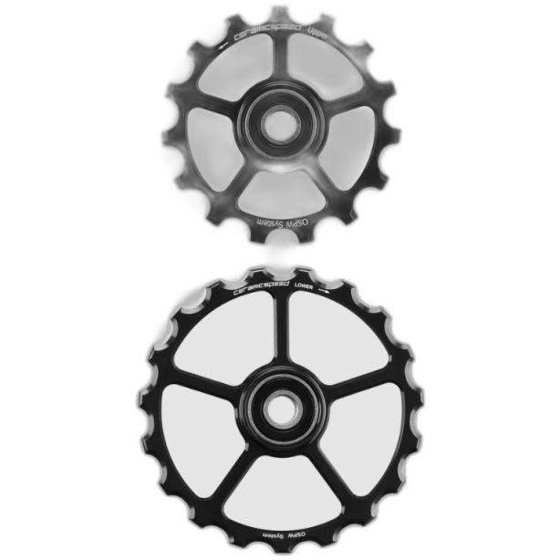 CeramicSpeed OS Pulley Wheels (spare) Black Coated/15+19