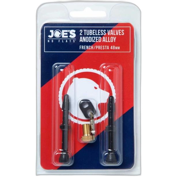 Joe's 2 Tubeless French/Presta valves 48 mm