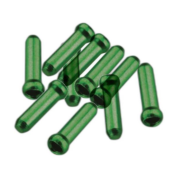 JAGWIRE Cable Tips, Fits 1.8mm Cables & Smaller / Cash Green