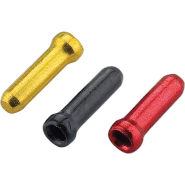 JAGWIRE Cable Tips, Fits 1.8mm Cables & Smaller / Gold & Black & Red