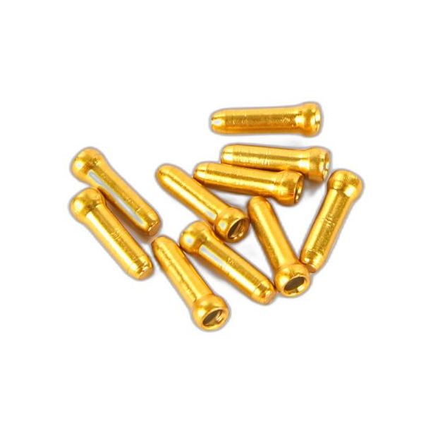 JAGWIRE Cable Tips, Fits 1.8mm Cables & Smaller / Gold